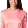 Columbia Womens Tidal Tee™ PFG Fish Flag LsTidal Tee PFG Fish Flag Long Sleeve(Coral Glow/Fish and Friends Ombre)