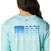Columbia Womens Tidal Tee™ PFG Fish Flag LsTidal Tee PFG Fish Flag Long Sleeve(Gulf Stream/Atoll Gradient)