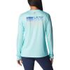 Columbia Womens Tidal Tee™ PFG Fish Flag LsTidal Tee PFG Fish Flag Long Sleeve(Gulf Stream/Fish and Friends Flag Ombre)