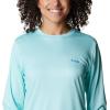 Columbia Womens Tidal Tee™ PFG Fish Flag LsTidal Tee PFG Fish Flag Long Sleeve(Gulf Stream/Fish and Friends Flag Ombre)