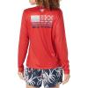 Columbia Womens Tidal Tee™ PFG Fish Flag LsTidal Tee PFG Fish Flag Long Sleeve(Red Spark/Fish Flag Ombre)