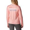 Columbia Womens Tidal Tee™ PFG Fish Flag LsTidal Tee PFG Fish Flag Long Sleeve(Tiki Pink/Neon Sunrise Gradient)