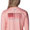 Columbia Womens Tidal Tee™ PFG Fish Flag LsTidal Tee PFG Fish Flag Long Sleeve(Tiki Pink/Red Hibiscus Gradient)