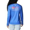 Columbia Womens Tidal Tee™ PFG Fish Flag LsTidal Tee PFG Fish Flag Long Sleeve(Violet Sea/Fish and Friends Flag Ombre)