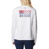 Columbia Womens Tidal Tee™ PFG Fish Flag LsTidal Tee PFG Fish Flag Long Sleeve(White/Fish Flag Ombre)