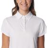 Columbia Womens Tidal Tee Short Sleeve Polo(White)