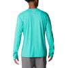 Columbia mens Pfg Zero Rules Long Sleeve Shirt(Electric Turquoise)