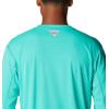 Columbia mens Pfg Zero Rules Long Sleeve Shirt(Electric Turquoise)