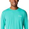 Columbia mens Pfg Zero Rules Long Sleeve Shirt(Electric Turquoise)