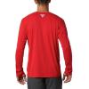 Columbia mens Pfg Zero Rules Long Sleeve Shirt(Red Spark)