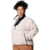 Columbia womens Sequoia Grove Half Zip Fleece(Dark Stone/Black)