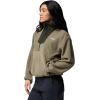 Columbia womens Sequoia Grove Half Zip Fleece(Stone Green/Greenscape/Collegiate Navy)