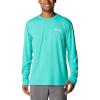 Columbia mens Pfg Zero Rules Long Sleeve Shirt(Electric Turquoise)