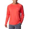 Columbia mens Pfg Zero Rules Long Sleeve Shirt(Red Hibiscus)