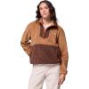 Columbia womens Sequoia Grove Half Zip Fleece(Camel Brown/Tobacco/Zing)
