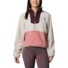 Columbia womens Sequoia Grove Half Zip Fleece(Dark Stone/Pink Agave)