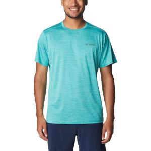 Columbia Mens Alpine Chill Zero Short Sleeve Crew(Bright Aqua Heather)