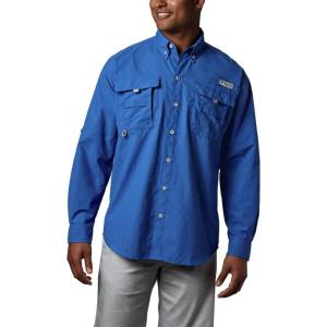 Columbia Mens Bahama Ii Long Sleeve Shirt(Vivid Blue)