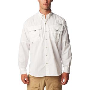 Columbia Mens Bahama Ii Long Sleeve Shirt(White)