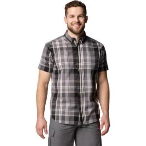 Columbia Men’s Rapid Rivers II Short Sleeve Shirt(City Grey Multi Plaid)