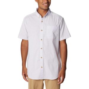 Columbia Men’s Rapid Rivers II Short Sleeve Shirt(Purple Tint Gingham)