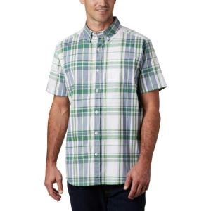Columbia Men’s Rapid Rivers II Short Sleeve Shirt(True Green Large Plaid)