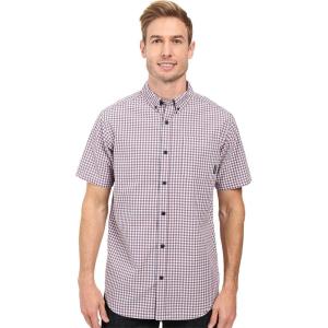 Columbia Men’s Rapid Rivers II Short Sleeve Shirt(Wild Salmon Small Plaid)