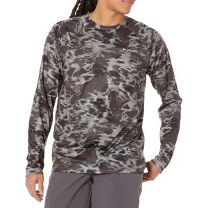 Columbia Men’s Summerdry Printed Long Sleeve(Black Natureal Waves)