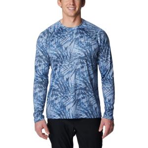 Columbia Men’s Summerdry Printed Long Sleeve(Bluestone Dye Palms Tonal)
