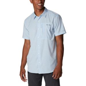 Columbia Men’s Twisted Creek II Short Sleeve Shirt(Jet Stream Basic Stripe)