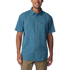 Columbia Mens Utilizer Printed Woven Short Sleeve(Cloudburst Dawn Dot)