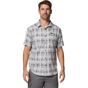 Columbia Mens Utilizer Printed Woven Short Sleeve(Columbia Grey Omblur)