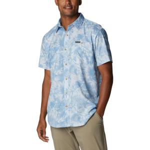 Columbia Mens Utilizer Printed Woven Short Sleeve(Jet Stream Sketchy Paradise)