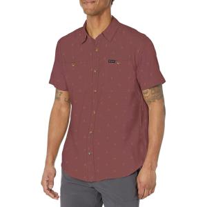 Columbia Mens Utilizer Printed Woven Short Sleeve(Light Raisin Hammocked)