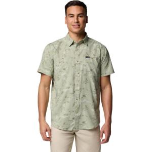 Columbia Mens Utilizer Printed Woven Short Sleeve(Safari Yarrow Mirage)