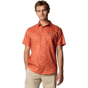 Columbia Mens Utilizer Printed Woven Short Sleeve(Tuscan Sundot Tonal)