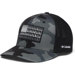Columbia Unisex Adult PFG Logo Mesh Ball Cap(Black Mod Camo)