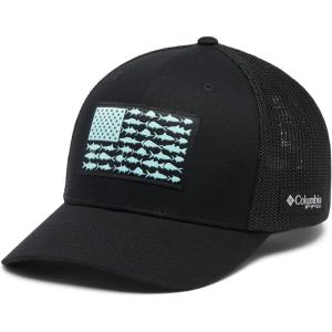 Columbia Unisex Adult PFG Logo Mesh Ball Cap(Black/Black)