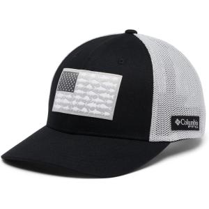 Columbia Unisex Adult PFG Logo Mesh Ball Cap(Black/Cool Grey)