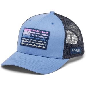 Columbia Unisex Adult PFG Logo Mesh Ball Cap(Bluebell/Collegiate Navy)