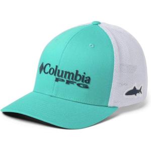 Columbia Unisex Adult PFG Logo Mesh Ball Cap(Bright Aqua  White  Coll Navy  Bonefish)