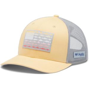 Columbia Unisex Adult PFG Logo Mesh Ball Cap(Cocoa Butter  Cool Grey)