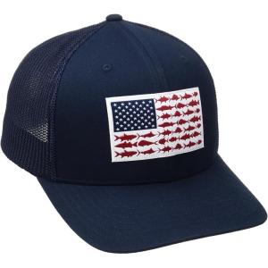 Columbia Unisex Adult PFG Logo Mesh Ball Cap(Collegiate Navy Fish Flag)