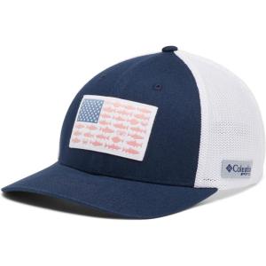 Columbia Unisex Adult PFG Logo Mesh Ball Cap(Collegiate Navy/Pnw Flag)