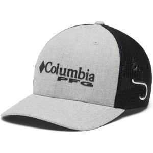 Columbia Unisex Adult PFG Logo Mesh Ball Cap(Cool Grey Heather/Black)