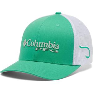 Columbia Unisex Adult PFG Logo Mesh Ball Cap(Electric Turquoise/Cool Grey/Hook)