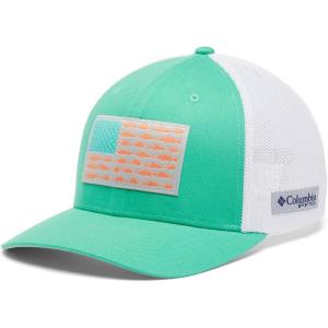 Columbia Unisex Adult PFG Logo Mesh Ball Cap(Electric Turquoise/White/Cool Grey)