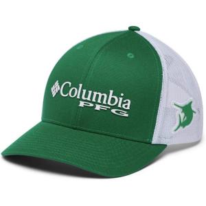 Columbia Unisex Adult PFG Logo Mesh Ball Cap(Emerald Green/Vivid Blue/Fish Tbd)