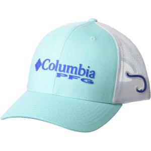 Columbia Unisex Adult PFG Logo Mesh Ball Cap(Gulf Stream/Vivid Blue)