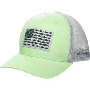 Columbia Unisex Adult PFG Logo Mesh Ball Cap(Key West/Cool Grey/Us Fish Flag)